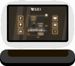 Tablette avec interface de gestion du bâtiment