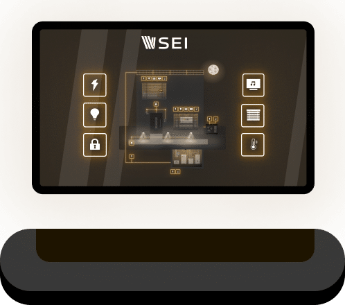 Tablette avec interface de gestion du bâtiment